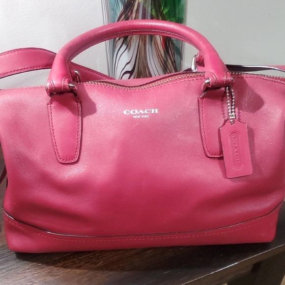 Coach Handbags - Coach Red Rich Cherry Leather Satchel